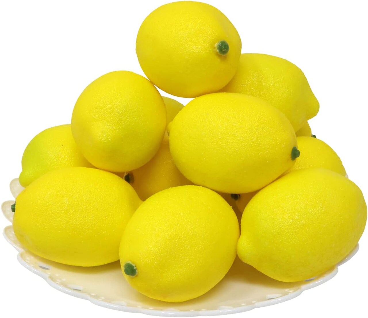 12-Piece Lifelike Artificial Lemons – Realistic Faux Fruit for Home Décor, Display, Photography, Parties, and Festival Decorations
